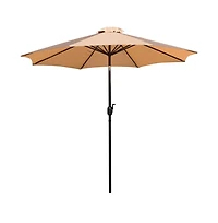 Bali 9' Round Uv Resistant Outdoor Patio Umbrella With Height Lever And 33° Push Button Tilt