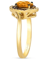 Le Vian Cinnamon Citrine (1-1/8 ct. t.w.) & Diamond (1/8 Halo Twist Ring 14k Gold (Also available Grape Amethyst, Deep Sea Blue Topaz