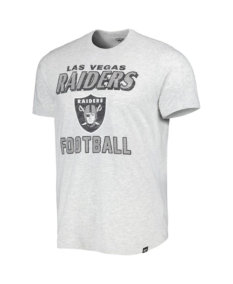 Men's '47 Brand Heathered Gray Distressed Las Vegas Raiders Dozer Franklin Lightweight T-shirt