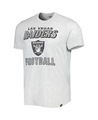 Men's '47 Brand Heathered Gray Distressed Las Vegas Raiders Dozer Franklin Lightweight T-shirt