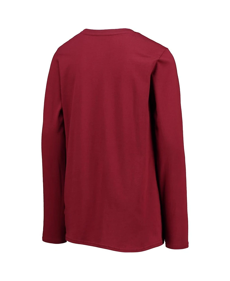 Big Boys Burgundy Washington Commanders Secondary Logo Long Sleeve T-shirt