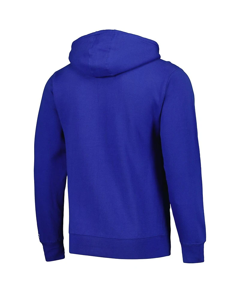 Men's Starter Royal Distressed Buffalo Bills Domestic Post Season Full-Zip Hoodie
