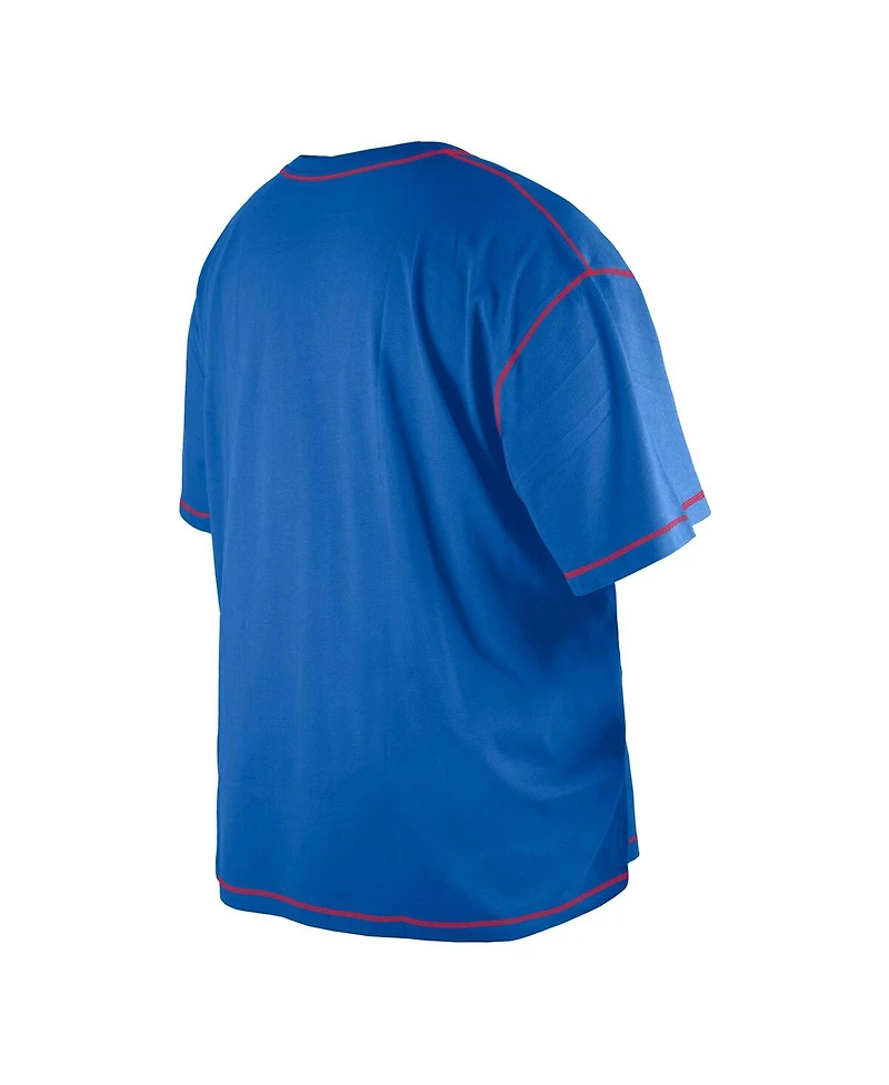Men's New Era Royal Buffalo Bills Third Down Big and Tall Puff Print T-shirt