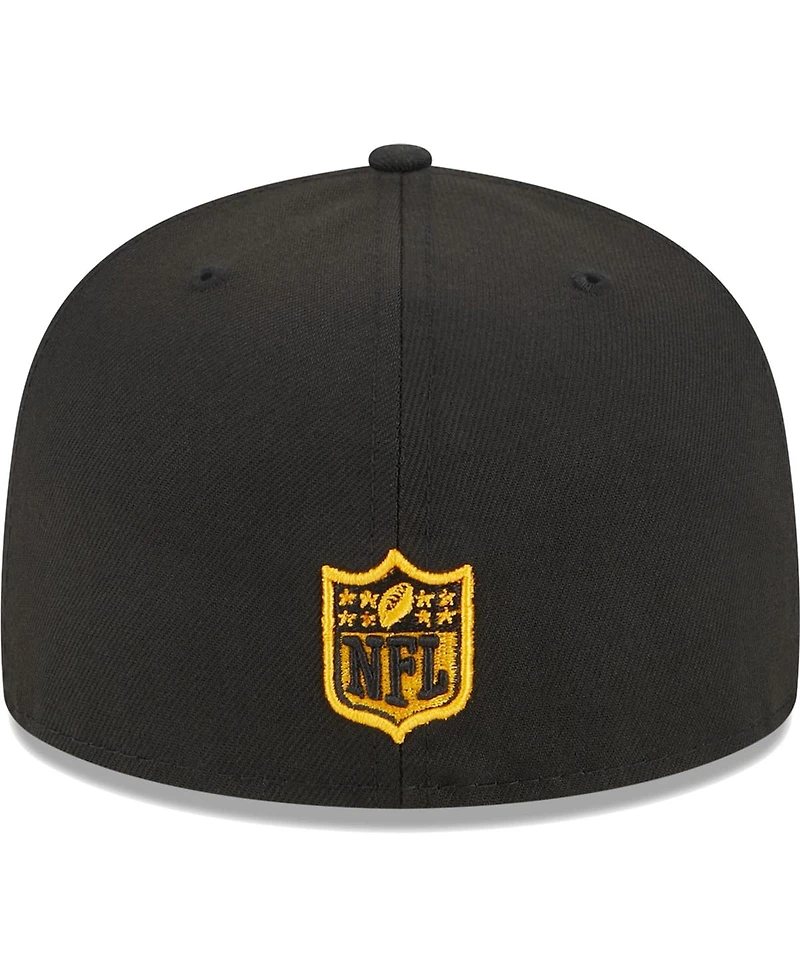 Men's New Era Black Pittsburgh Steelers Main 59FIFTY Fitted Hat