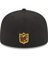 Men's New Era Black Pittsburgh Steelers Main 59FIFTY Fitted Hat
