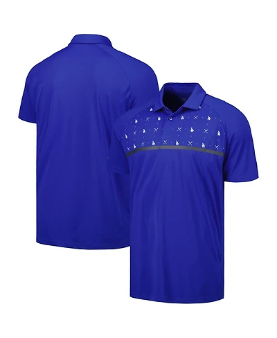 Men's LevelWear Royal Los Angeles Dodgers Sector Batter Up Raglan Polo Shirt
