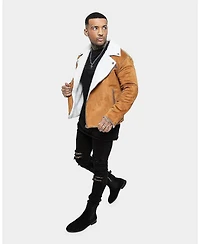Saint Morta Men's Imperial Faux Sherpa Biker Jacket