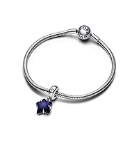 Pandora Sterling Silver Celestial Galaxy Star Murano Dangle Charm