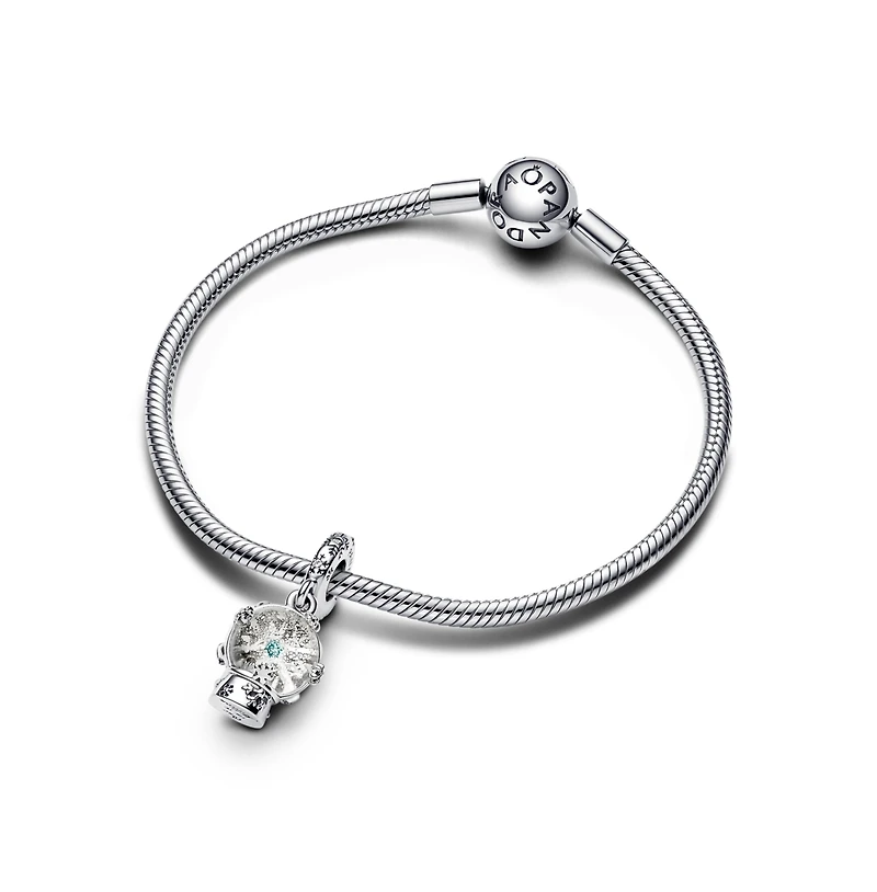 Pandora Cubic Zirconia Snowflake Snow Globe Dangle Charm