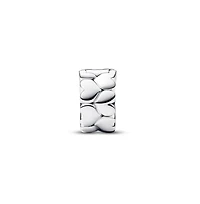 Pandora Sterling Silver Heart Pattern Clip Charm