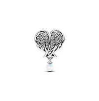 Pandora Cubic Zirconia Angel Wings Heart Charm