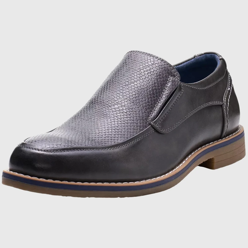 Alpine Swiss Carter Mens Slip On Loafers Snakeskin Dress Shoes Leather Lined