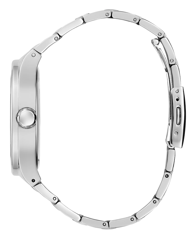 Guess Men's Analog Silver-Tone Stainless Steel Watch 42mm