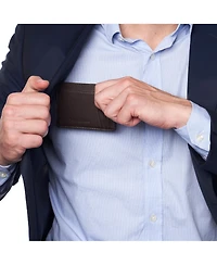 Alpine Swiss Men's Men Rfid Safe Minimalist Front Pocket Wallet Leather Thin Card Case