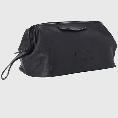 Alpine Swiss Lauter Toiletry Bag Genuine Leather Shaving Kit Dop Kit Travel Case