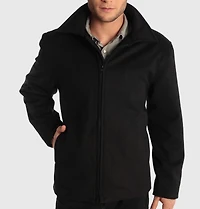 Alpine Swiss Men's Grant 28" Open Bottom Jacket Wool Blend Jd Bomber Zippered