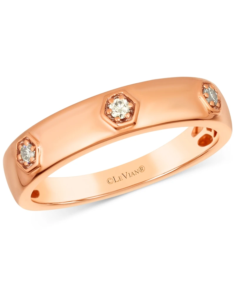 Le Vian Anywear Everywear Nude Diamond Polished Band (1/10 ct. t.w.) 14k Gold (Also Available Rose or White Gold)