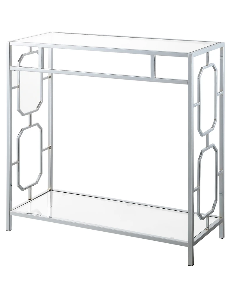 Convenience Concepts 31.5" Omega Glass Hall Table with Shelf
