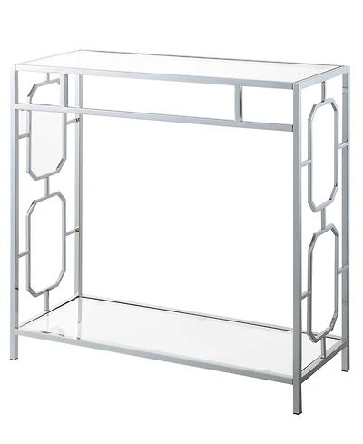 Convenience Concepts 31.5" Omega Glass Hall Table with Shelf