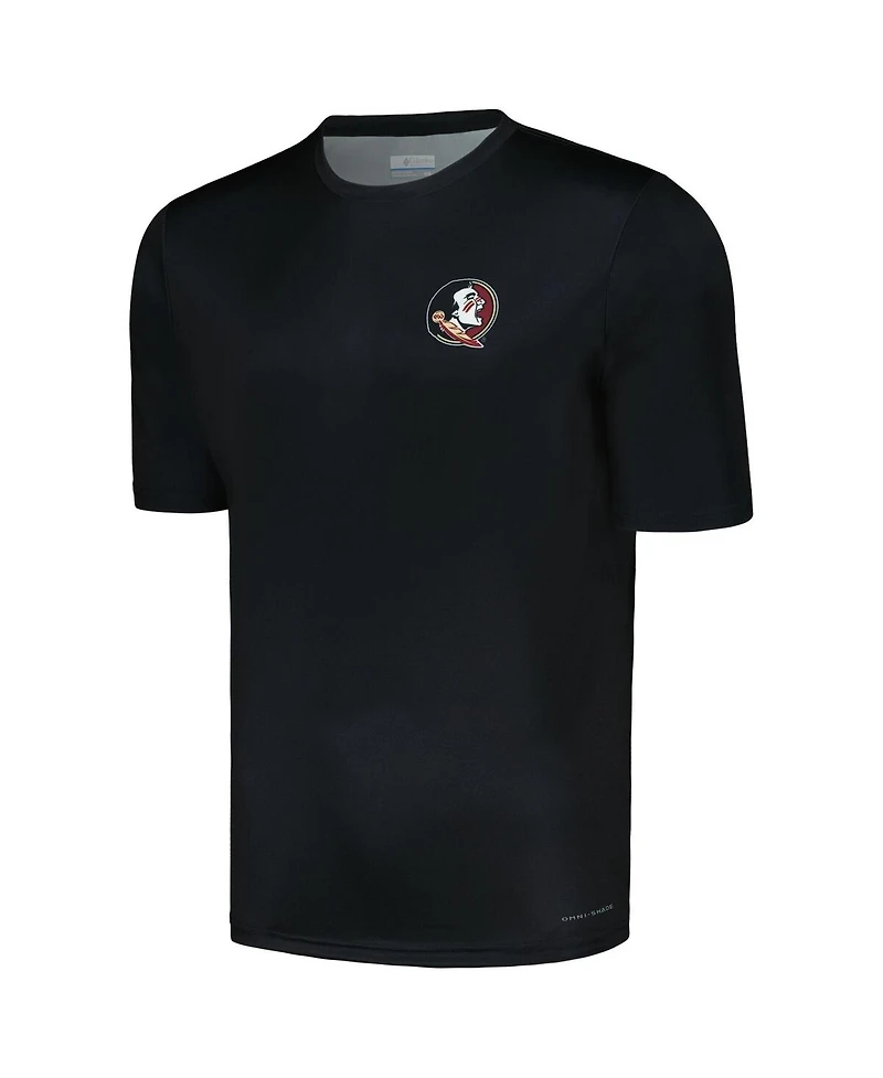 Men's Columbia Black Florida State Seminoles Terminal Tackle Omni-Shade T-shirt