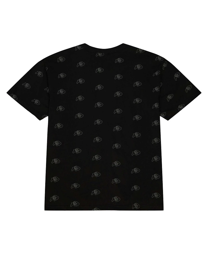 Men's Mitchell & Ness Black Colorado Buffaloes Allover Print T-shirt