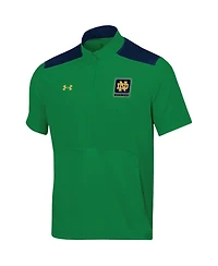 Men's Under Armour Green Notre Dame Fighting Irish Motivate Half-Zip Jacket