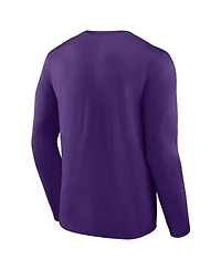Men's Fanatics Purple Washington Huskies Distressed Arch Over Logo Long Sleeve T-shirt