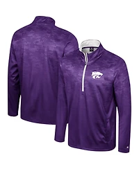 Men's Colosseum Purple Kansas State Wildcats The Machine Half-Zip Jacket