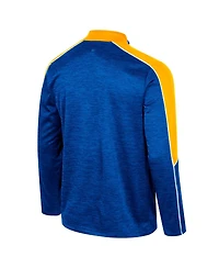 Men's Colosseum Blue Ucla Bruins Marled Half-Zip Jacket