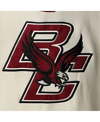Men's Colosseum Cream Boston College Eagles 2.0 Lace-Up Pullover Hoodie