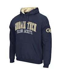 Men's Colosseum Navy Georgia Tech Yellow Jackets Double Arch Pullover Hoodie