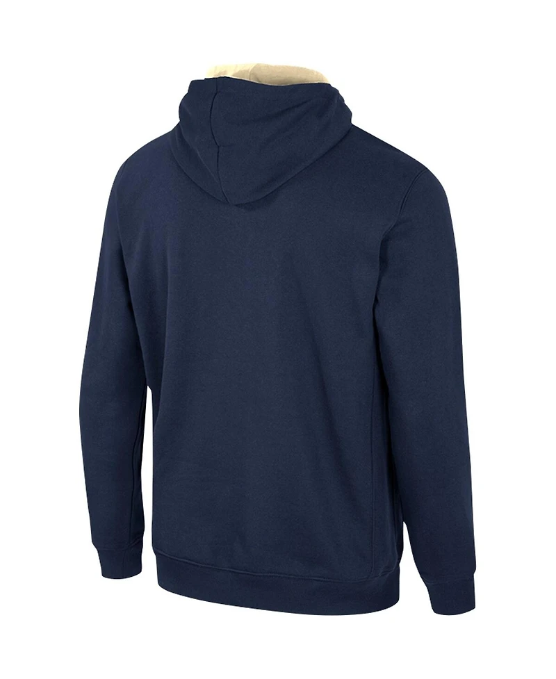 Men's Colosseum Navy Midshipmen Half-Zip Hoodie