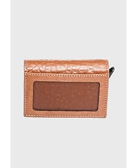 Furniq Uk Men's Genuine Leather Elephant Pattern Trifold Card Holder