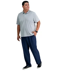 Haggar Men's Big & Tall Cool 18 Pro Classic-Fit Expandable Waist Flat Front Stretch Dress Pants