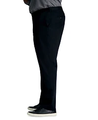 Haggar Men's Big & Tall Premium No Iron Khaki Classic Fit Flat Front Hidden Expandable Waistband Pants