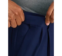 Haggar Men's Premium Comfort Stretch Classic-Fit Solid Pleated Dress Pants