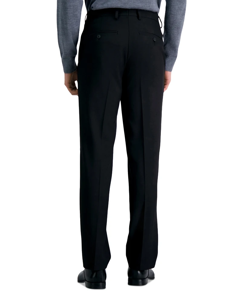 Haggar Men's Premium Comfort Straight-Fit 4-Way Stretch Wrinkle-Free Flat-Front Dress Pants