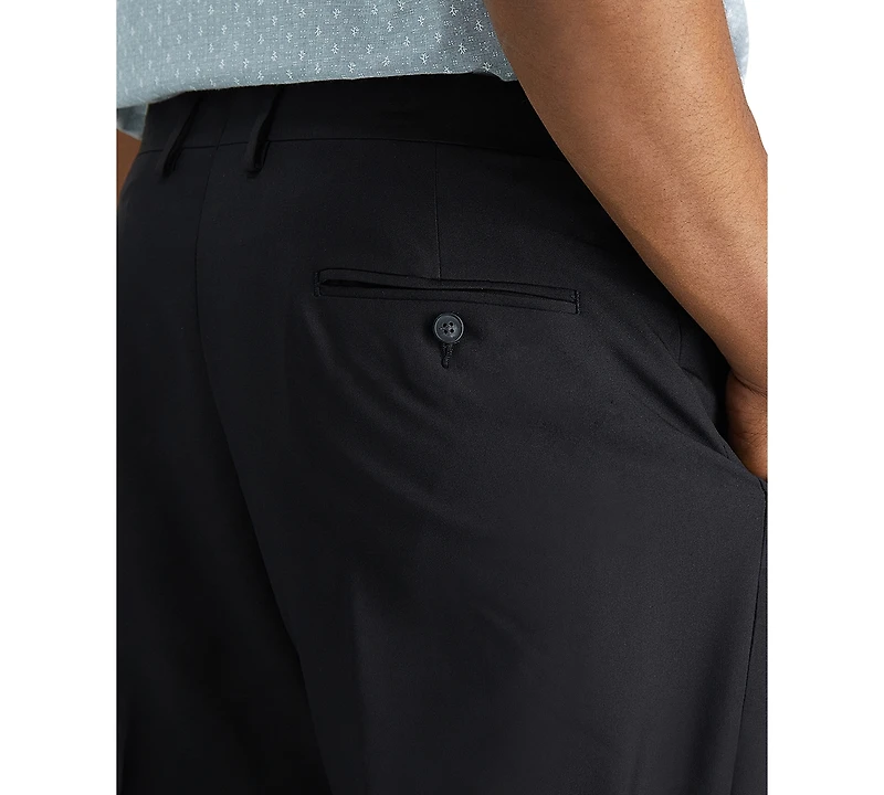 Haggar Men's Big & Tall Premium Comfort Stretch Classic-Fit Solid Flat Front Dress Pants