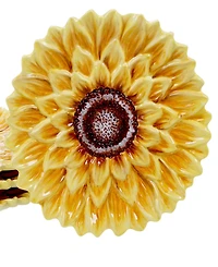 Certified International Sunset Sunflower 4-Pc. 3-d Dessert Plate