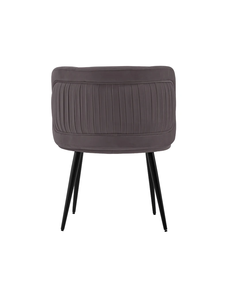 Manhattan Comfort Kaya Pleated Velvet Upholstered Dining Chair
