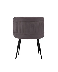 Manhattan Comfort Kaya Pleated Velvet Upholstered Dining Chair