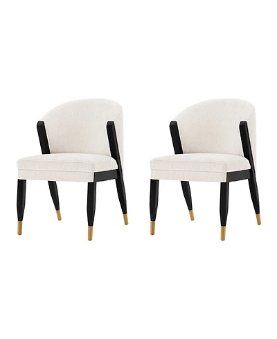 Manhattan Comfort Ola 2-Piece Chenille Upholstered Dining Chair Set