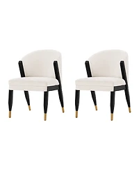 Manhattan Comfort Ola 2-Piece Chenille Upholstered Dining Chair Set