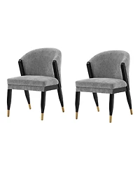 Manhattan Comfort Ola 2-Piece Chenille Upholstered Dining Chair Set