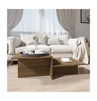 Coffee Table Brown Oak 43.9"x19.7"x13" Engineered Wood