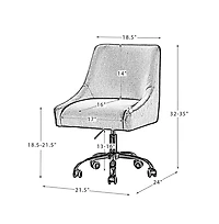 Hulala Home Modern Cute Desk Chair with Adjustable Swivel