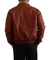 Members Only Men's Faux Leather Iconic Racer Jacket