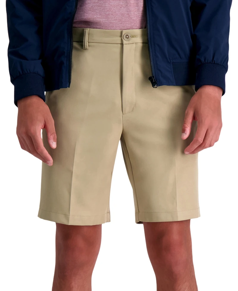 Haggar Men's Cool 18 Pro Flat Front Classic-Fit 9.5" Shorts