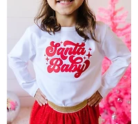 Sweet Wink Toddler Girls Santa Red Christmas Long Sleeve Shirt