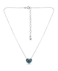 Macy's Abalone Inlay Heart Pendant Necklace